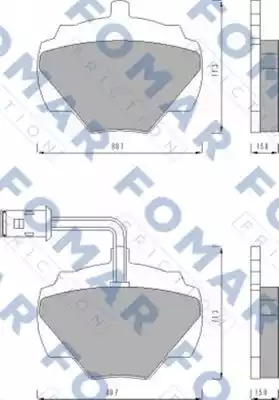 Комплект тормозных колодок FOMAR Friction FO 446081