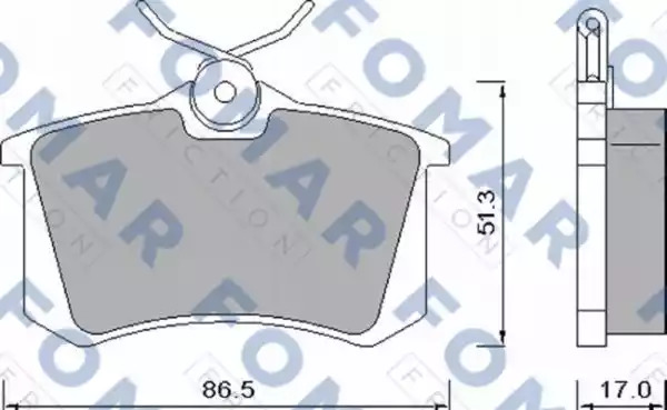 Комплект тормозных колодок FOMAR Friction FO 448181