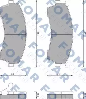 Комплект тормозных колодок FOMAR Friction FO 459481
