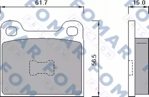 Комплект тормозных колодок FOMAR Friction FO 460888