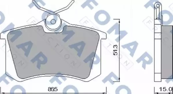 Комплект тормозных колодок FOMAR Friction FO 465381