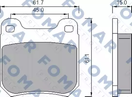 Комплект тормозных колодок FOMAR Friction FO 468781