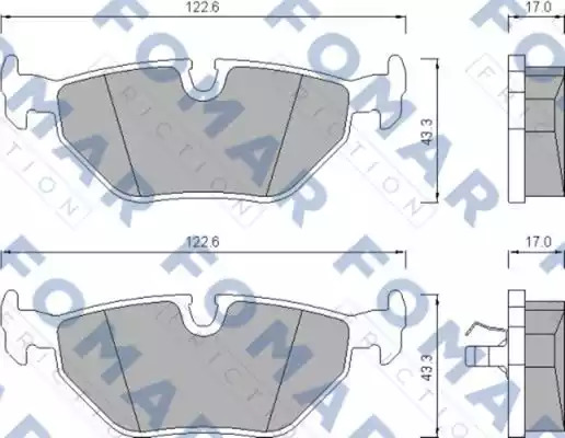 Комплект тормозных колодок FOMAR Friction FO 476581