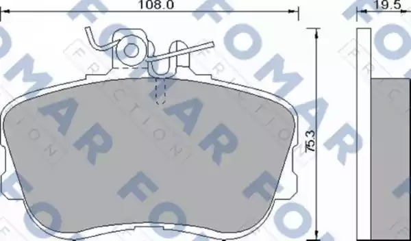 Комплект тормозных колодок FOMAR Friction FO 493781