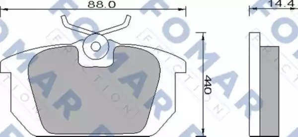 Комплект тормозных колодок FOMAR Friction FO 493881