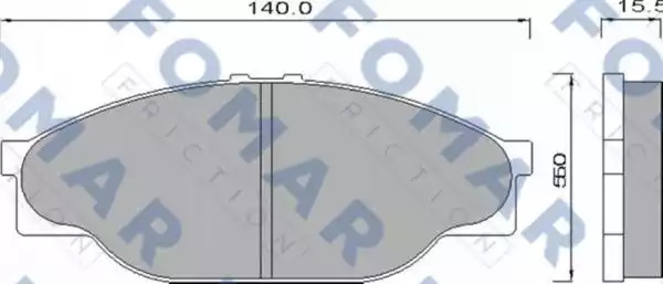 Комплект тормозных колодок FOMAR Friction FO 493981