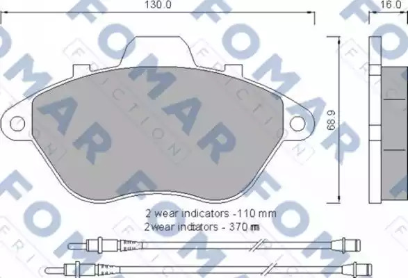 Комплект тормозных колодок FOMAR Friction FO 554581