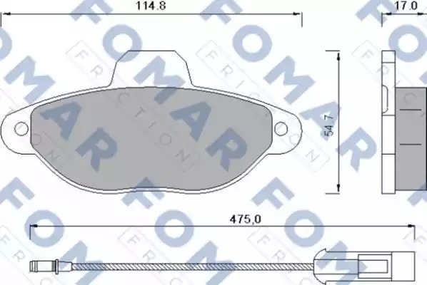 Комплект тормозных колодок FOMAR Friction FO 582881