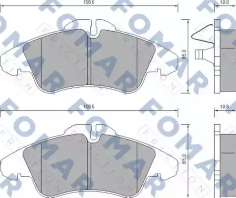 Комплект тормозных колодок FOMAR Friction FO 627281