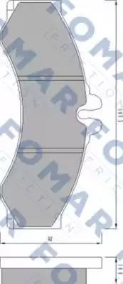 Комплект тормозных колодок FOMAR Friction FO 627681
