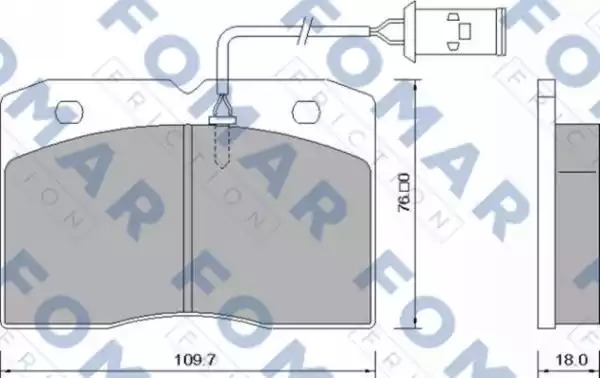 Комплект тормозных колодок FOMAR Friction FO 628281