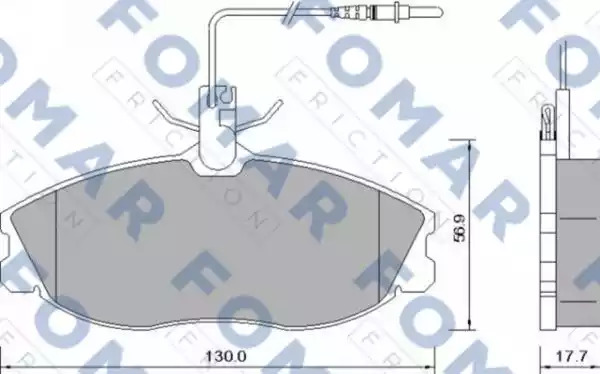 Комплект тормозных колодок FOMAR Friction FO 637581