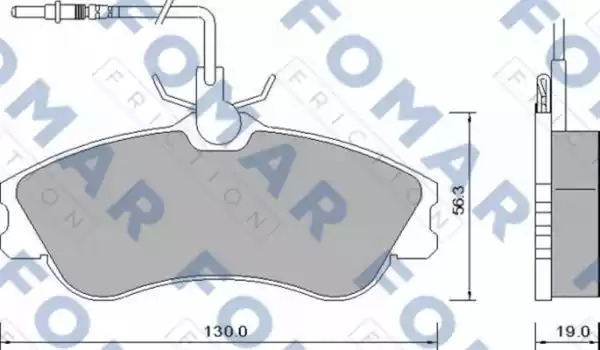 Комплект тормозных колодок FOMAR Friction FO 642681