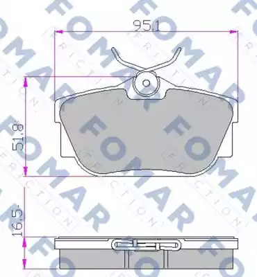 Комплект тормозных колодок FOMAR Friction FO 646881