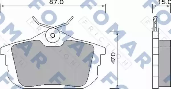 Комплект тормозных колодок FOMAR Friction FO 647381