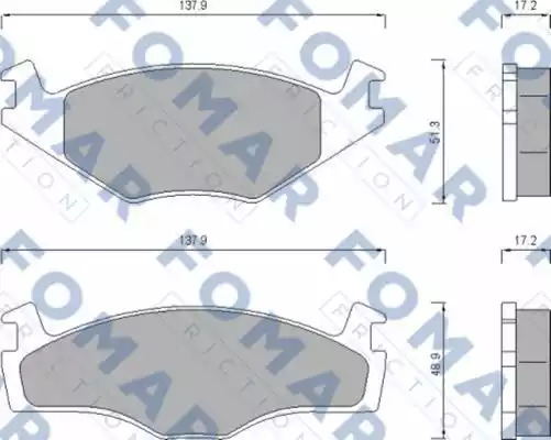 Комплект тормозных колодок FOMAR Friction FO 647481