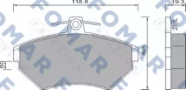 Комплект тормозных колодок FOMAR Friction FO 647681