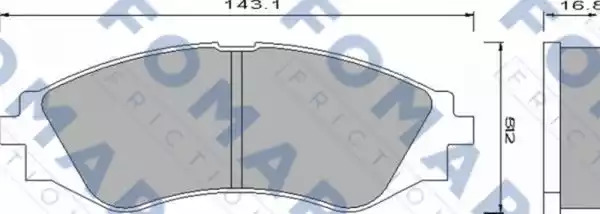 Комплект тормозных колодок FOMAR Friction FO 649781