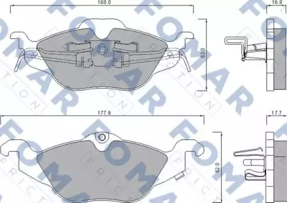 Комплект тормозных колодок FOMAR Friction FO 666281