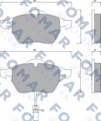 Комплект тормозных колодок FOMAR Friction FO 668681