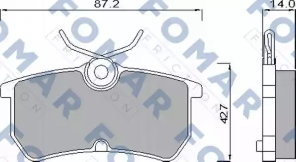 Комплект тормозных колодок FOMAR Friction FO 668781