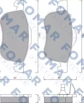 Комплект тормозных колодок FOMAR Friction FO 673481