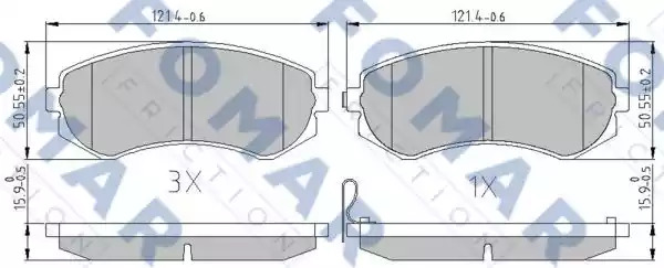 Комплект тормозных колодок FOMAR Friction FO 679781