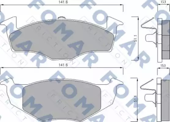 Комплект тормозных колодок FOMAR Friction FO 682581