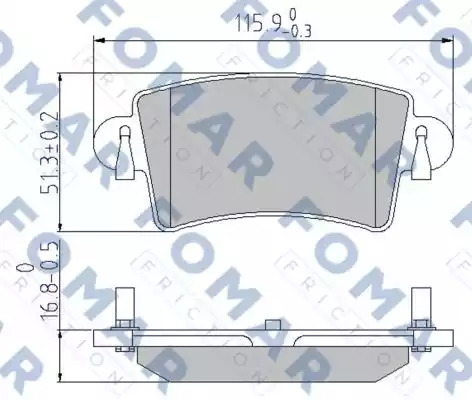 Комплект тормозных колодок FOMAR Friction FO 684281