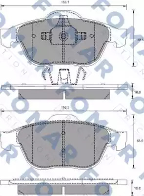 Комплект тормозных колодок FOMAR Friction FO 686281