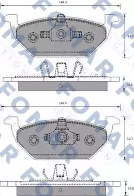 Комплект тормозных колодок FOMAR Friction FO 687681