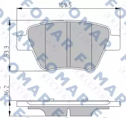 Комплект тормозных колодок FOMAR Friction FO 691581