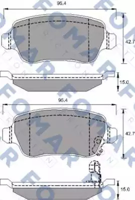 Комплект тормозных колодок FOMAR Friction FO 691781