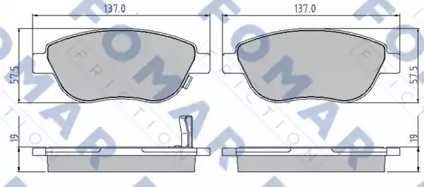 Комплект тормозных колодок FOMAR Friction FO 827581