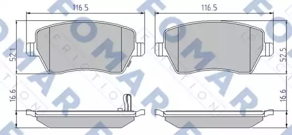 Комплект тормозных колодок FOMAR Friction FO 839181