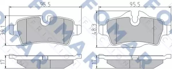 Комплект тормозных колодок FOMAR Friction FO 845081