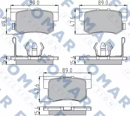 Комплект тормозных колодок FOMAR Friction FO 860781
