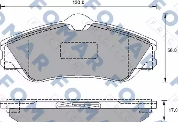 Комплект тормозных колодок FOMAR Friction FO 905481