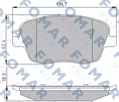 Комплект тормозных колодок FOMAR Friction FO 908081