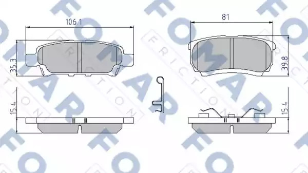 Комплект тормозных колодок FOMAR Friction FO 921781