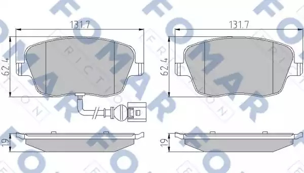 Комплект тормозных колодок FOMAR Friction FO 922881