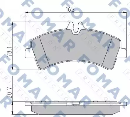 Комплект тормозных колодок FOMAR Friction FO 923681