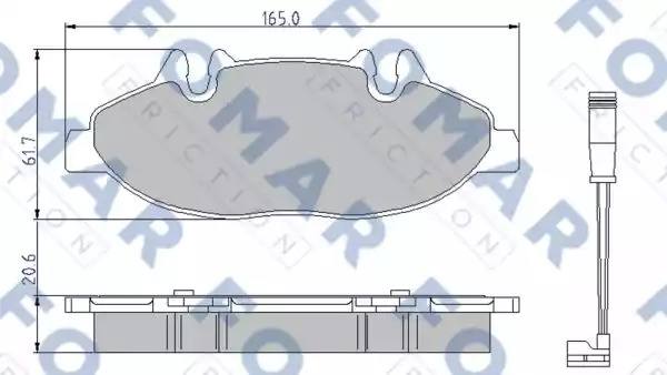 Комплект тормозных колодок FOMAR Friction FO 923781