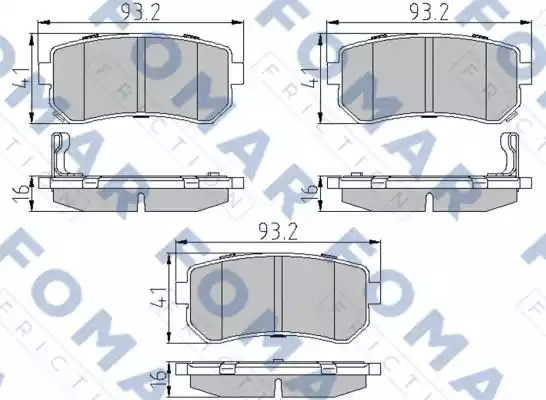 Комплект тормозных колодок FOMAR Friction FO 924081