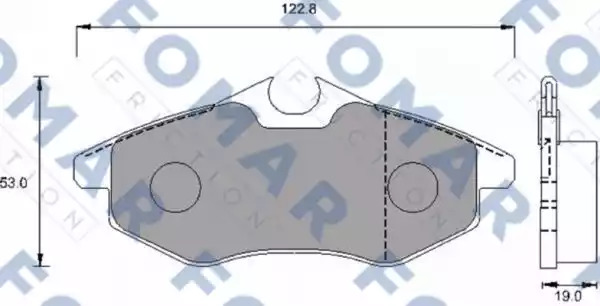 Комплект тормозных колодок FOMAR Friction FO 924581