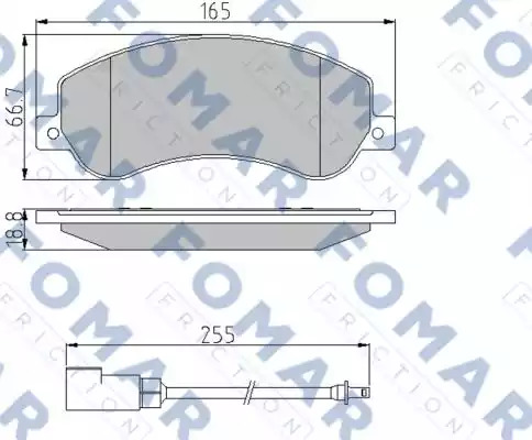 Комплект тормозных колодок FOMAR Friction FO 925081