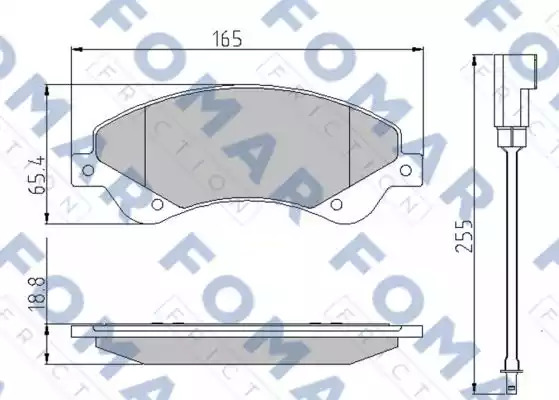 Комплект тормозных колодок FOMAR Friction FO 925181