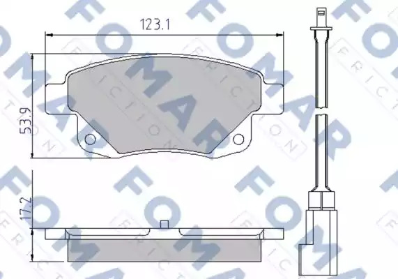 Комплект тормозных колодок FOMAR Friction FO 925281