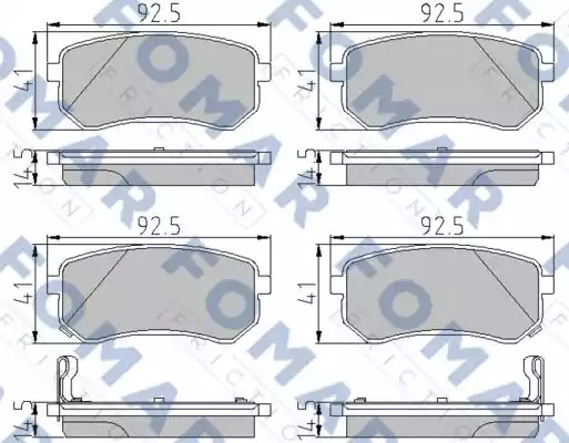 Комплект тормозных колодок FOMAR Friction FO 927681