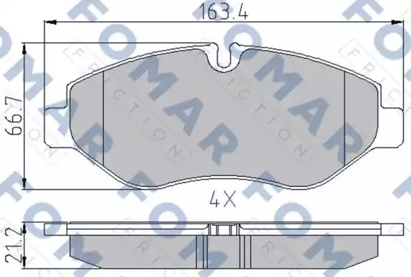 Комплект тормозных колодок FOMAR Friction FO 929381